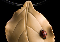 Lady Bug & Apple Leaf Pin/Pendant